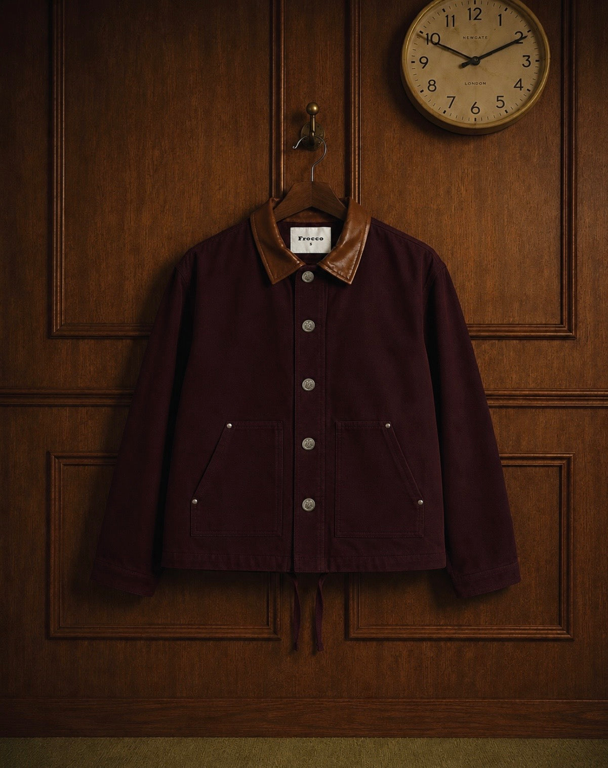 Button-up Jacket Maroon